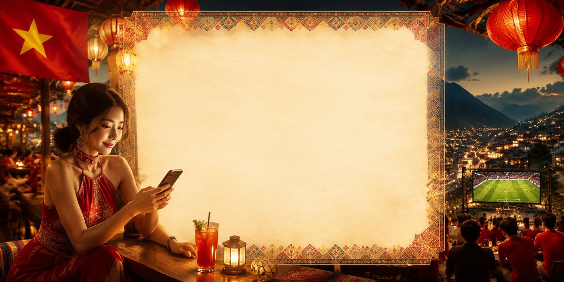 Người dùng kiểm tra tiền thưởng casino trên điện thoại tại chợ đêm Sapa